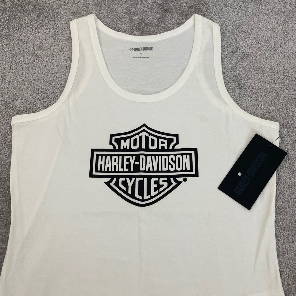 Harley Davidson Tank Top Womens Extra Large Logo Biker Graphic NWT